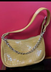 Cream Quilted Crossbody Bag