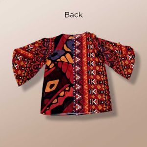 Printed Boho Flared Sleeve Top✨️