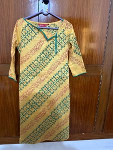 Long Yellow kurta medium Size