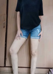 Blue Denim Shorts