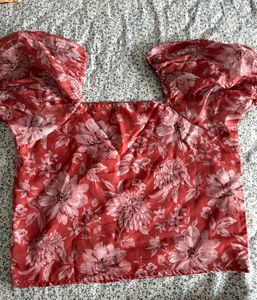 Chic Floral Puff-Sleeve Top from Octave