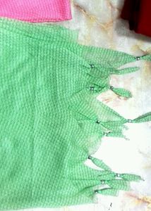 Pink And Green Dupatta For Girls 🌟
