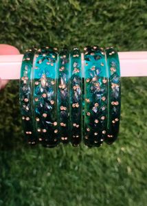 Green &amp; Gold Bangles