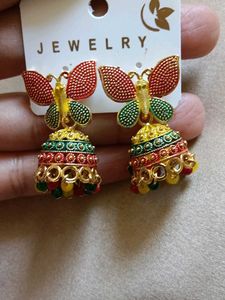 Butterfly Jhumka Earrings