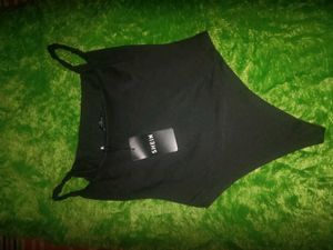 Chic Black Spaghetti Strap Top