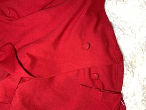 Red Crop Blazer and Pant Co-ord Set