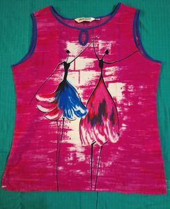💥 PRICE DROP💥Dark Pink Cotton Sleeveless