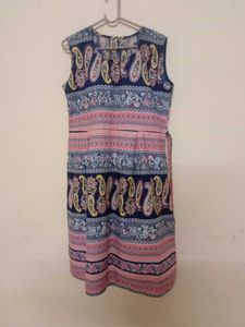 Paisley Print Fit &amp; Flare Dress