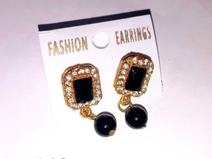 Black Beaded Choker &amp; Earring Set