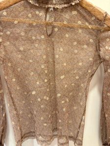 Beautiful Brown Mesh Top