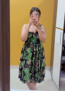 Tropical Print Dress