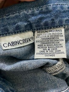 Y2k Vintage Denim Embroidered Snowfall