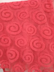Woolen Net In Peach, Black And Green