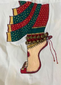 Hand-Painted Kathak Dancer Tote Bag