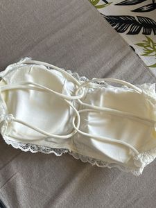 Lace Bralette Set - Black &amp; White - stretchable