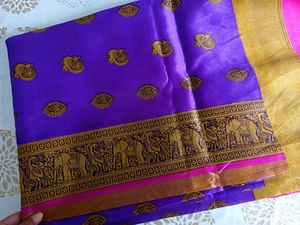 Graceful art silk with beautiful borders Saree