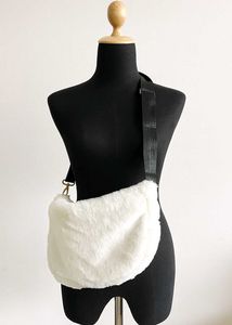Fuzzy White Crossbody Bag