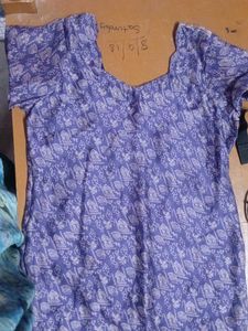 Blue Printed Kurti Top