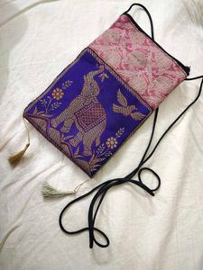 Ethnic Elephant Print Crossbody Bag