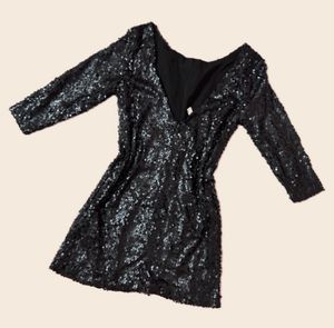 ZARA sequins Dress With V-back