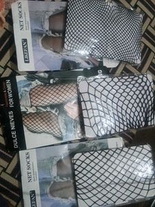 3 pairs of fishnet stockings brand new