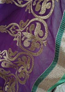 Purple Embroidered Saree