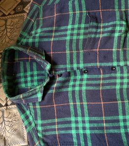 Green &amp; Blue Plaid Shirt