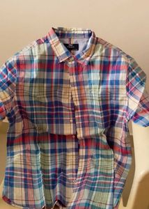 M&S Plaid Button-Down Shirt