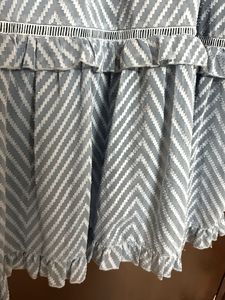 Blue Chevron Midi Dress