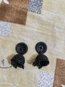 Black Oxidised Earrings