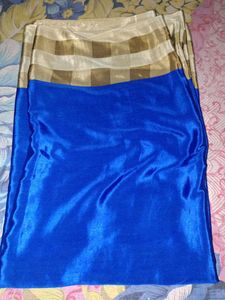 Elegant Blue &amp; Gold Saree