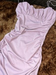 Lilac Urbanic Ruched Mini Dress