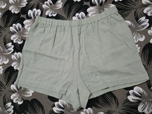 High Waist Green Shorts