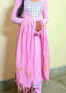 Pink Printed Kurta Set