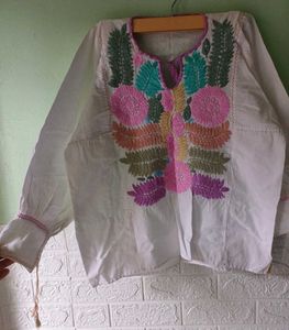 Embroidered Peasant Blouse