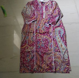 Tabeedah XXL Pink Paisley Top