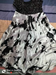 Black And White Gawn Kurti