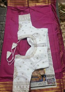 Embroidered Blouse with imitation saree