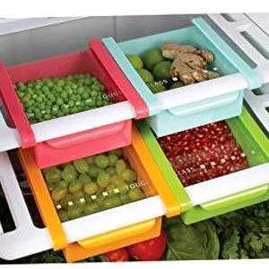 Fridge Storage Drawers Pack of 4 Set, Multicolours
