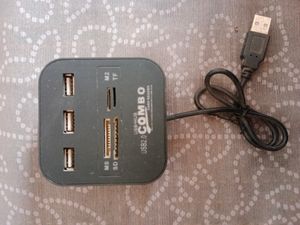 USB Hub usb2.0 480Mbps Card Reader 3 Port Combo US