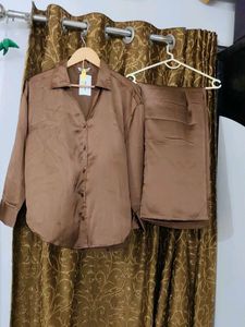 Brown Button-Down Shirt