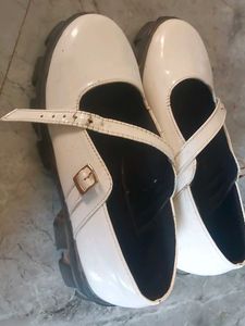 White Mary Jane Style Shoes