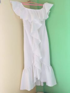 White Ruffle Dress