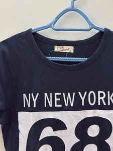 Navy 'NY 68' Graphic T-Shirt Dress