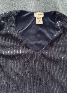 Navy Blue Embellished V-neck Chiffon Sheath dress