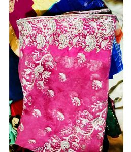 Elegant Pink Embroidered sar