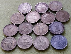Vintage Indian Commemorative Coin Collection Set