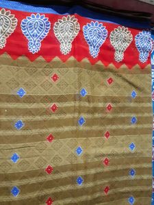 Daily Wear Saree With Little Patch Work