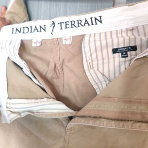 Mens Khaki Cotton Jeans