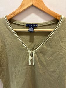Tommy  Olive Green Tee